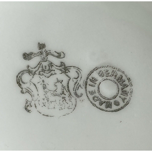 Antique 3 Handle Portrait Cup Mug Ceramic Ombre Red To Brown/Germany Signed - Picture 10 of 10